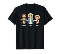 Saint Joseph, Marie et Jésus Saints catholiques Enfants Foi Sainte T-Shirt