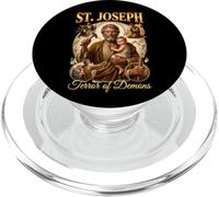 Saint Joseph Père et Ouvrier catholique PopSockets PopGrip pour MagSafe