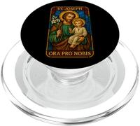 Saint Joseph, priez pour Nous - Icône catholique Saint PopSockets PopGrip pour MagSafe