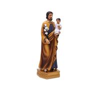 Saint Joseph with Child on Base Religious Statue Figurine Collectibles