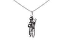 Saint Jude Thaddeus Saint Jude San Judas Protect Me Collier de prière religieuse Bijoux en acier inoxydable pour femmes hommes