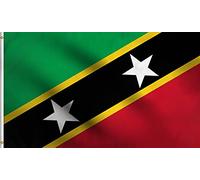 Saint-Kitts-Et-Nevis Caraïbes Drapeaux Décoratifs D'Extérieur 90X150Cm Avec Œillets Drapeaux De Maison Décoratif Bannière De Jardin Pour Dortoirs Porte Accessoires