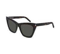 SAINT LAURENT Femme SAINT LAURENT SL 214 KATE 006 Lunettes de soleil Plastique Havane Gris Cat Eye Normale