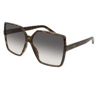 SAINT LAURENT Femme SAINT LAURENT SL 232 BETTY 003 Lunettes de soleil Plastique Havane Gris Oversize Normale Ombré