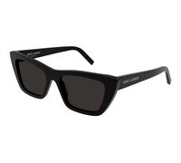 SAINT LAURENT Femme SAINT LAURENT SL 276 MICA 001 Lunettes de soleil Plastique Noir Gris Cat Eye Normale