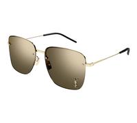 SAINT LAURENT Femme SAINT LAURENT SL 312 M 006 Lunettes de soleil Métal Or Marron Carré Flash
