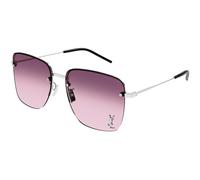SAINT LAURENT Femme SAINT LAURENT SL 312 M 011 Lunettes de soleil Métal Argent Rouge Carré Ombré