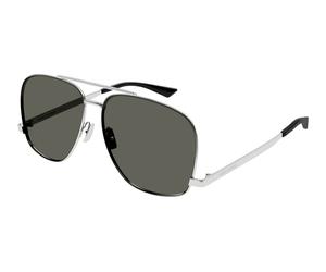 SAINT LAURENT Femme SAINT LAURENT SL 653 LEON 001 Lunettes de soleil Métal Argent Gris Pilote Normale