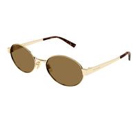 Yves Saint Laurent Lunettes de soleil SL 692 004 métal doré marron ronde