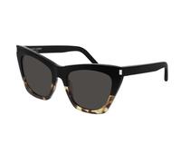 SAINT LAURENT Femme SL 214 KATE 010 Lunettes de soleil Acétate Havane Noir Cat Eye Normale