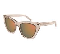 SAINT LAURENT Femme SL 214 KATE 023 Lunettes de soleil Acétate Nu Cuivre Cat Eye Normale Flash