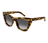 SAINT LAURENT Femme SL 214 KATE 024 Lunettes de soleil Acétate Havane Gris Cat Eye Normale Ombré