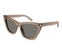 SAINT LAURENT Femme SL 214 KATE 025 Lunettes de soleil Acétate Marron Gris Cat Eye Normale