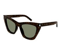 SAINT LAURENT Femme SL 214 KATE 033 Lunettes de soleil Acétate Havane Vert Cat Eye