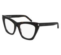 SAINT LAURENT Femme SL 214 KATE OPT 002 Montures optiques Acétate Havane sombre Cat Eye