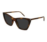 SAINT LAURENT Femme SL 214 KATE THIN 003 Lunettes de soleil Acétate Havane Gris Cat Eye