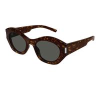SAINT LAURENT Femme SL 639 002 Lunettes de soleil Acétate Havane Gris Géométrique Normale