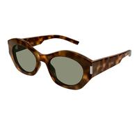 SAINT LAURENT Femme SL 639 003 Lunettes de soleil Acétate Havane Vert Géométrique Normale