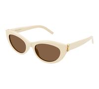 YVES SAINT LAURENT SL M115 Lunettes de Soleil, Ivory-Ivoire/Marron, 54 Femme