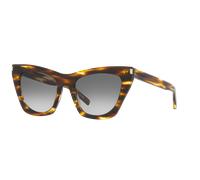 Saint Laurent Femme Sunglass SL 214 Kate - Couleur du Monture: Écaille de tortue Marron, Couleur de Lentille: Gris