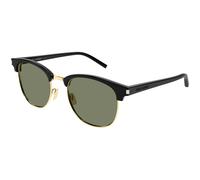 SAINT LAURENT Homme SAINT LAURENT SL 108 014 Lunettes de soleil Acétate Noir Vert Ronde