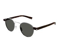 SAINT LAURENT Homme SL 707 001 Lunettes de soleil Métal Argent Gris Ronde