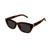 SAINT LAURENT Femme SAINT LAURENT SL M153 002 Lunettes de soleil Acétate La Havane Gris Carré