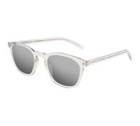 SAINT LAURENT Unisex SAINT LAURENT SL 28 SLIM 006 Lunettes de soleil Acétate Beige Argent Carré Normale Miroir