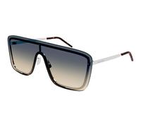 SAINT LAURENT Unisex SAINT LAURENT SL 364 MASK 009 Lunettes de soleil Métal Argent Vert Masque Ombré