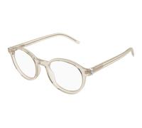 SAINT LAURENT Unisex SAINT LAURENT SL M163 004 Montures optiques Acétate Beige Transparent Ronde