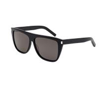 SAINT LAURENT Unisex SL 1 002 Lunettes de soleil Acétate Noir Gris Oversize Normale