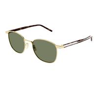SAINT LAURENT Unisex SL 747 003 Lunettes de soleil Métal Or Vert Ronde