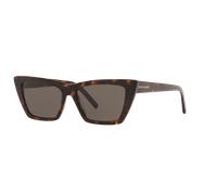 Saint Laurent Unisex Sunglass SL 276 - Couleur du Monture: Écaille, Couleur de Lentille: Gris