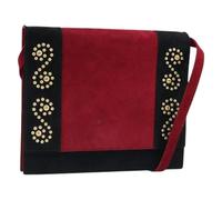 Saint Laurent Vintage - Sac bandoulière en daim Pre-owned - Femme - Pre-owned - Rouge - Taille: ONE Size