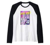 Saint Louis Chat Rétro Anime Paysage Urbain Missouri USA Manche Raglan