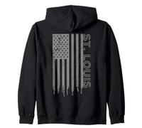 Saint Louis Drapeau Américain Patriotique USA Ville St Louis Sweat à Capuche