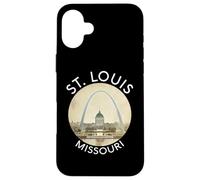 Saint Louis Missouri Gateway Arch, rétro, fleuve Mississippi Lou Coque pour iPhone 16 Plus