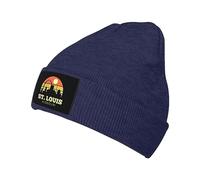 Saint-Louis, Missouri, Ville Vintage Au Coucher du Soleil Unisex Bonnet De Trawler Respirant Bonnets Hiver Léger Watch Cap pour Course À Pied Ski Sport