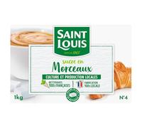 SAINT LOUIS - Morceaux de Sucre N°4 Pur et Faciles à Dosage, Texture Croustillante (Paquet 1kg) - Le lot de 4