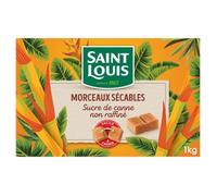 SAINT LOUIS - Morceaux Sécables Sucre De Canne 1Kg - Lot De 4