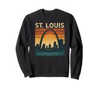 Saint-Louis Retro Gateway Arch City Skyline Sunset Missouri Sweatshirt