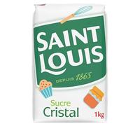 SAINT LOUIS - Sucre Cristal Sachet Papier De 1Kg - le Lot De 4