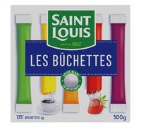 SAINT LOUIS - Sucre en Bûchettes Pratiques, Dosage Facile pour Boissons Sucrées (125 x 4g) - Le Lot De 4