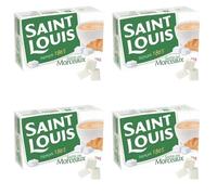 Saint Louis Sucre en Morceaux N°4 - Lot de 4 x 1kg - Sucre Raffiné Pratique - Format Familial - Idéal pour Café, Thé et Pause Gourmande