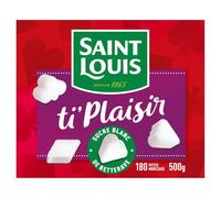 SAINT LOUIS Sucre Morceaux Ti'Plaisir 500g - 180 Petits Morceaux de Sucre Blanc de Betterave pour Boissons Chaudes et Moments Gourmands - Lot de 4