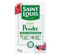 SAINT LOUIS - Sucre Poudre Pur et Fin pour Pâtisserie et Café, Texture Légère (Boîte 1 kg) - Lot de 4 - vendu par Lot