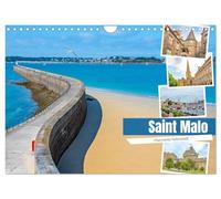 Saint Malo - charmante Hafenstadt (Wandkalender 2026 DIN A4 quer), CALVENDO Monatskalender: Malerische Festungsstadt an der Smaragdküste der Bretagne.