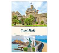 Saint Malo - Reiseplaner (Wandkalender 2026 DIN A2 hoch), CALVENDO Monatskalender: Malerische Festungsstadt an der Smaragdküste der Bretagne.