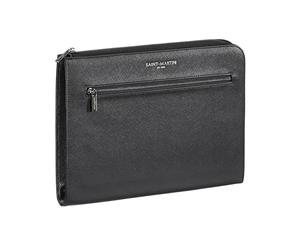 Saint Martin - Housse pour PC Homme Georges - Housse pour Ordinateur 13" - Multiple espaces de Rangement - Matière résistante et stylée - Noir