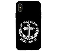 Saint Matthieu Prie pour Nous Saint chrétien catholique Coque pour iPhone X/XS